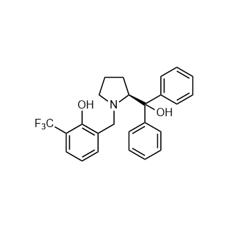 (2S)-1-[[2-Hydroxy-3-(trifluoromethyl)phenyl]methyl]-α,α-diphenyl-2-pyrrolidinemethanol Structure
