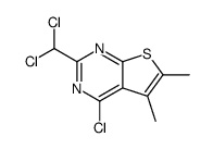 4-氯-2-二氯甲基-5,6-二甲基噻吩并[2,3-d]嘧啶结构式