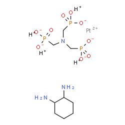 diamminecyclohexanoaminotrismethylenephosphonatoplatinum(II) Structure