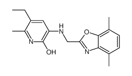 3-[(4,7-dimethyl-1,3-benzoxazol-2-yl)methylamino]-5-ethyl-6-methyl-1H-pyridin-2-one Structure
