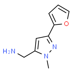 (3-(Furan-2-yl)-1-methyl-1H-pyrazol-5-yl)methanamine结构式