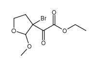 ethyl-2-(3-bromo-2-methoxytetrahydrofuran-3-yl)-2-oxoacetate结构式