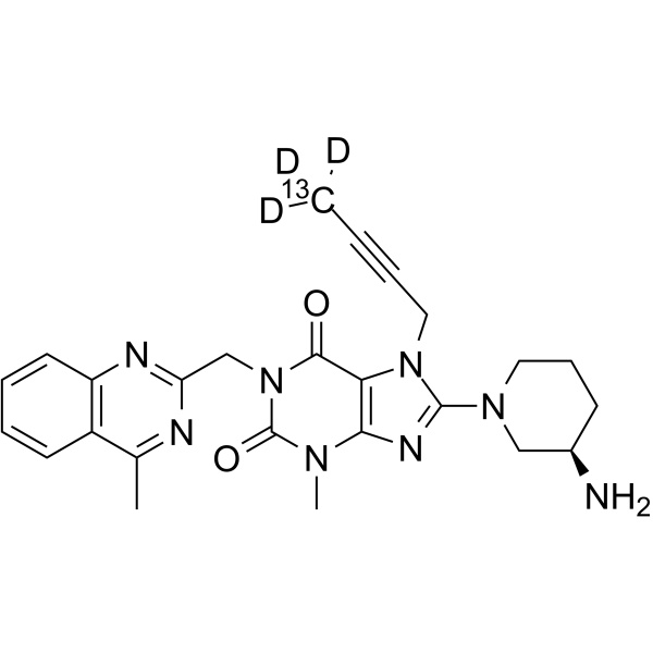 Linagliptin-13C,d3 Structure