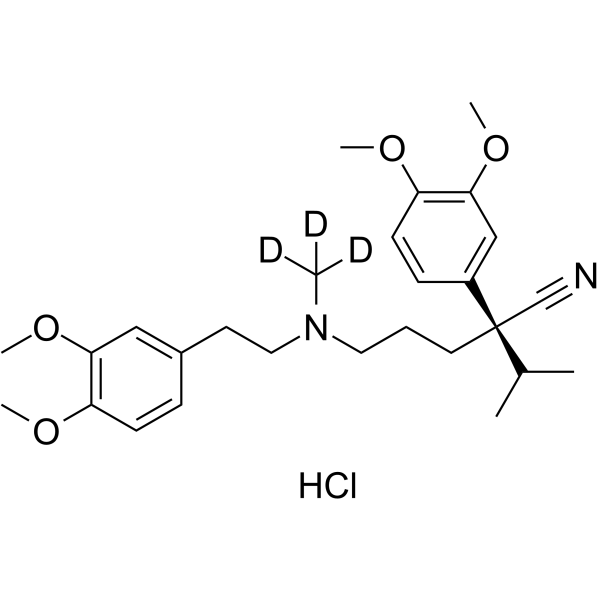 (S)-(-)-Verapamil-d3 hydrochloride结构式