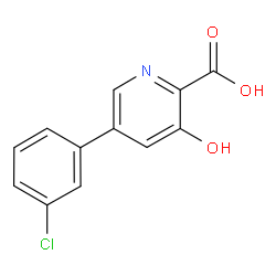 5-(3-Chlorophenyl)-3-hydroxypicolinic acid structure