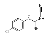 1-(4-氯苯基)-3-氰基胍结构式