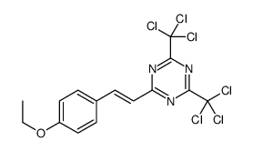 2-[2-(4-ethoxyphenyl)ethenyl]-4,6-bis(trichloromethyl)-1,3,5-triazine结构式