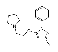 3-Methyl-1-phenyl-5-[2-(1-pyrrolidinyl)ethoxy]-1H-pyrazole Structure