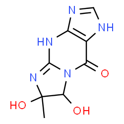 9H-Imidazo[1,2-a]purin-9-one,1,4,6,7-tetrahydro-6,7-dihydroxy-6-methyl- (9CI) Structure