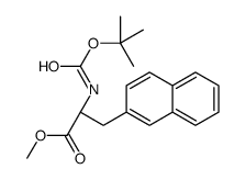 (S)-2-叔丁氧基羰基氨基-3-萘-2-基-丙酸甲酯结构式
