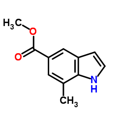 7-甲基-1h-吲哚-5-羧酸甲酯结构式