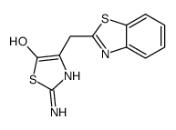 2-amino-4-(1,3-benzothiazol-2-ylmethyl)-1,3-thiazol-5-ol结构式