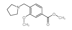 Methyl 3-methoxy-4-(pyrrolidin-1-ylmethyl)benzoate结构式