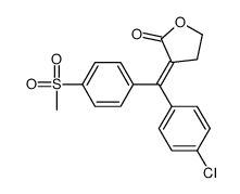 (3Z)-3-[(4-chlorophenyl)-(4-methylsulfonylphenyl)methylidene]oxolan-2-one结构式