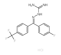 4-FLUORO-4′-TRIFLUOROMETHYLBENZO-PHENONE GUANYLHYDRAZONE HYDROCHLORIDE Structure