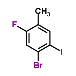 4-溴-2-氟-5-碘甲苯结构式