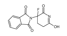 2-(3-fluoro-2,6-dioxopiperidin-3-yl)isoindole-1,3-dione结构式