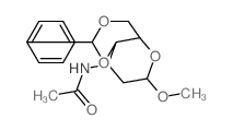 3-(乙酰氨基)-2,3-二脱氧-4,6-O-亚苄基-α-D-核糖己吡喃糖苷的甲基结构式