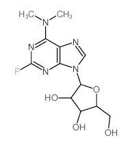 Adenosine,2-fluoro-N,N-dimethyl- (8CI) Structure