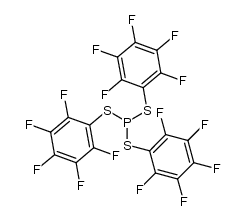 tris(pentafluorophenylmercapto)phosphine Structure