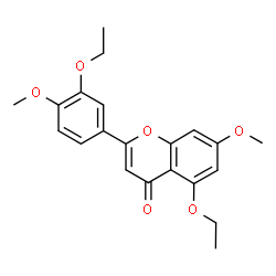 5-Ethoxy-2-(3-ethoxy-4-methoxyphenyl)-7-methoxy-4H-1-benzopyran-4-one Structure
