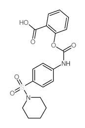 2-[[4-(1-piperidylsulfonyl)phenyl]carbamoyloxy]benzoic acid Structure