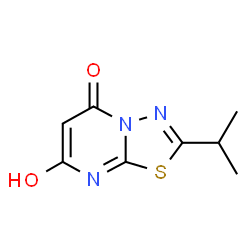 5H-1,3,4-Thiadiazolo[3,2-a]pyrimidin-5-one, 7-hydroxy-2-(1-methylethyl)- (9CI)结构式