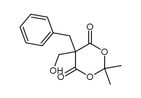 5-benzyl-5-(hydroxymethyl)-2,2-dimethyl-1,3-dioxane-4,6-dione结构式