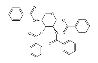 1,2,3,4-tetra-O-benzoyl-D-arabinopyranose Structure