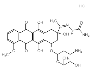 Daunomycin, 3-semicarbazone, mono-hydrochloride结构式