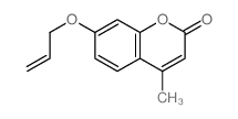 7-烯丙氧基-4-甲基香豆素结构式