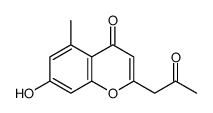 7-hydroxy-5-methyl-2-(2-oxopropyl)chromen-4-one结构式
