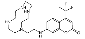 7-[2-(1,4,7,10-tetraazacyclododecan-1-yl)ethylamino]-4-trifluoromethylcoumarin Structure