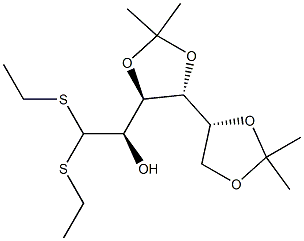 3,4:5,6-二-O-异丙亚基-D-葡萄糖二乙基缩硫醛结构式
