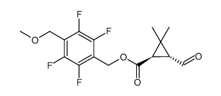 2,3,5,6-tetrafluoro-4-(methoxymethyl)benzyl (1R,3R)-2,2-dimethyl-3-formylcyclopropanecarboxylate Structure