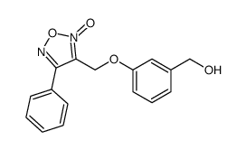 3-((3-(羟基甲基)苯氧基)甲基)-4-苯基-1,2,5-噁二唑 2-氧化物结构式