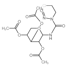 1-(2-chloroethyl)-1-nitroso-3-(2,3,4-tri-O-acetyl-β-D-xylopyranosyl)urea Structure