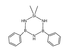 2,2-dimethyl-4,6-diphenyl-1,3,5,2,4,6-triazasiladiborinane Structure