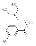 Benzoic acid, 3-amino-,2-(diethylamino)ethyl ester, hydrochloride (1:1) structure