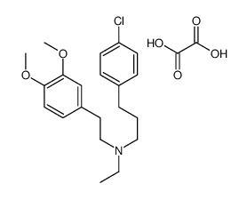 3-(4-chlorophenyl)-N-[2-(3,4-dimethoxyphenyl)ethyl]-N-ethylpropan-1-amine,oxalic acid Structure