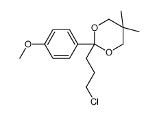 2-(3-chloropropyl)-2-(4-methoxyphenyl)-5,5-dimethyl-1,3-dioxane结构式