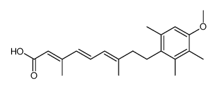 trans-9-(4-Methoxy-2,3,6-trimethylphenyl)-3,7-dimethyl-2,4,6-nonatriensaeure结构式