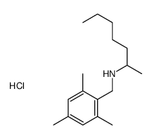 N-[(2,4,6-trimethylphenyl)methyl]heptan-2-amine,hydrochloride Structure