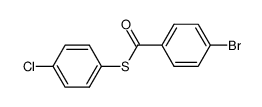 S-(4-chlorophenyl) 4-bromobenzothioate结构式