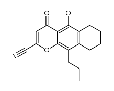 5-Hydroxy-4-oxo-10-propyl-6,7,8,9-tetrahydro-4H-naphtho [2,3-b]pyran-2-carbonitrile结构式