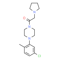 Piperazine, 1-(5-chloro-2-methylphenyl)-4-(1-pyrrolidinylacetyl)- (9CI) Structure