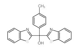 2-Benzothiazolemethanol,a-2-benzothiazolyl-a-(4-methylphenyl)-结构式