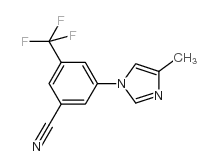 3-(4-甲基-1H-咪唑-1-基)-5-(三氟甲基)苯甲腈结构式