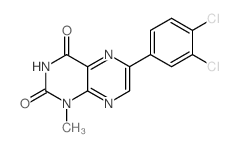 2,4(1H,3H)-Pteridinedione,6-(3,4-dichlorophenyl)-1-methyl-结构式