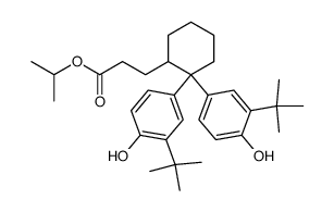 2,2-Bis-(3'-tert.butyl-4'-hydroxyphenyl)-cyclohexanepropionic acid isopropyl ester Structure